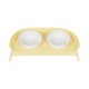 Tom Cat Pakeway Elevated Pet Feeder Yellow And White